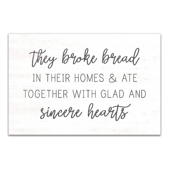 They Broke Bread 30" x 20" Canvas Wall Art